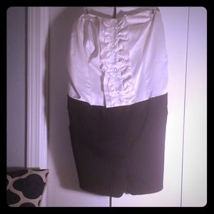 Torrid Black and White Pinstripe Romper